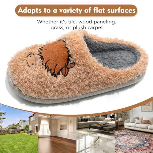 Flexwin Slippers for Women, Plush Animal Slippers, Furry Cozy Warm House Shoes Indoor Outdoor3