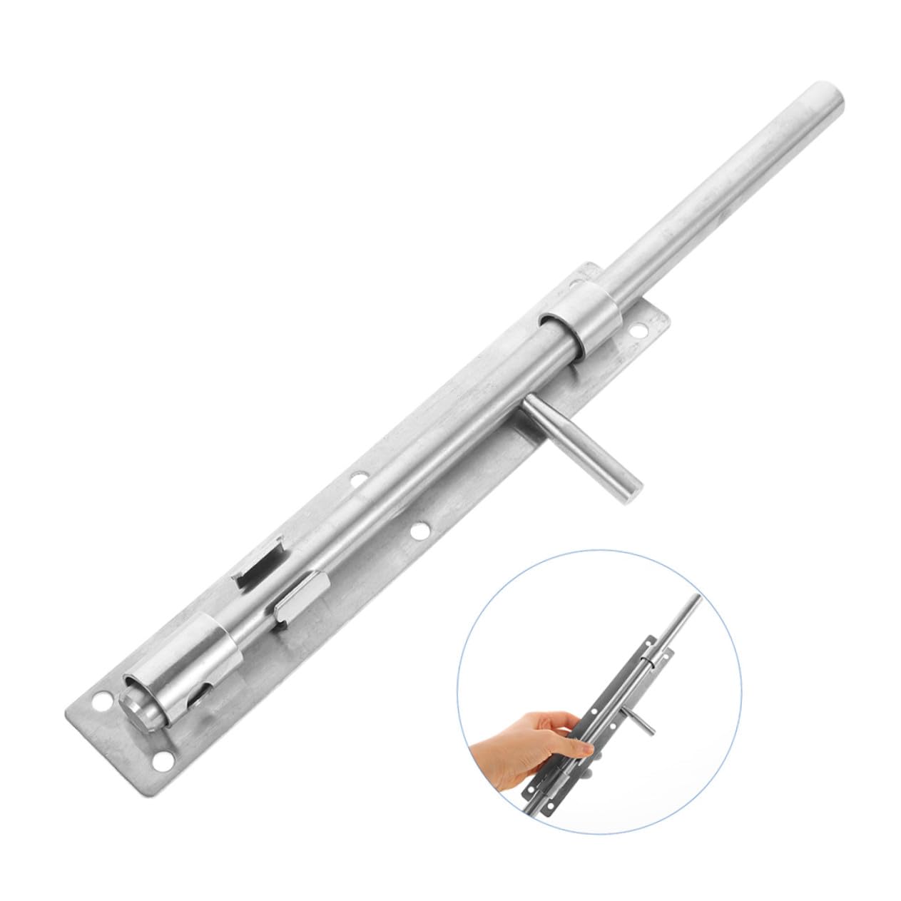 TEHAUX 2 pezzi Serratura Scorrimento in Acciaio Inossidabile Spesso Chiavistello di Sicurezza Pesante per Porte in Legno Cancelli e Interni Resistente e Antideformazione