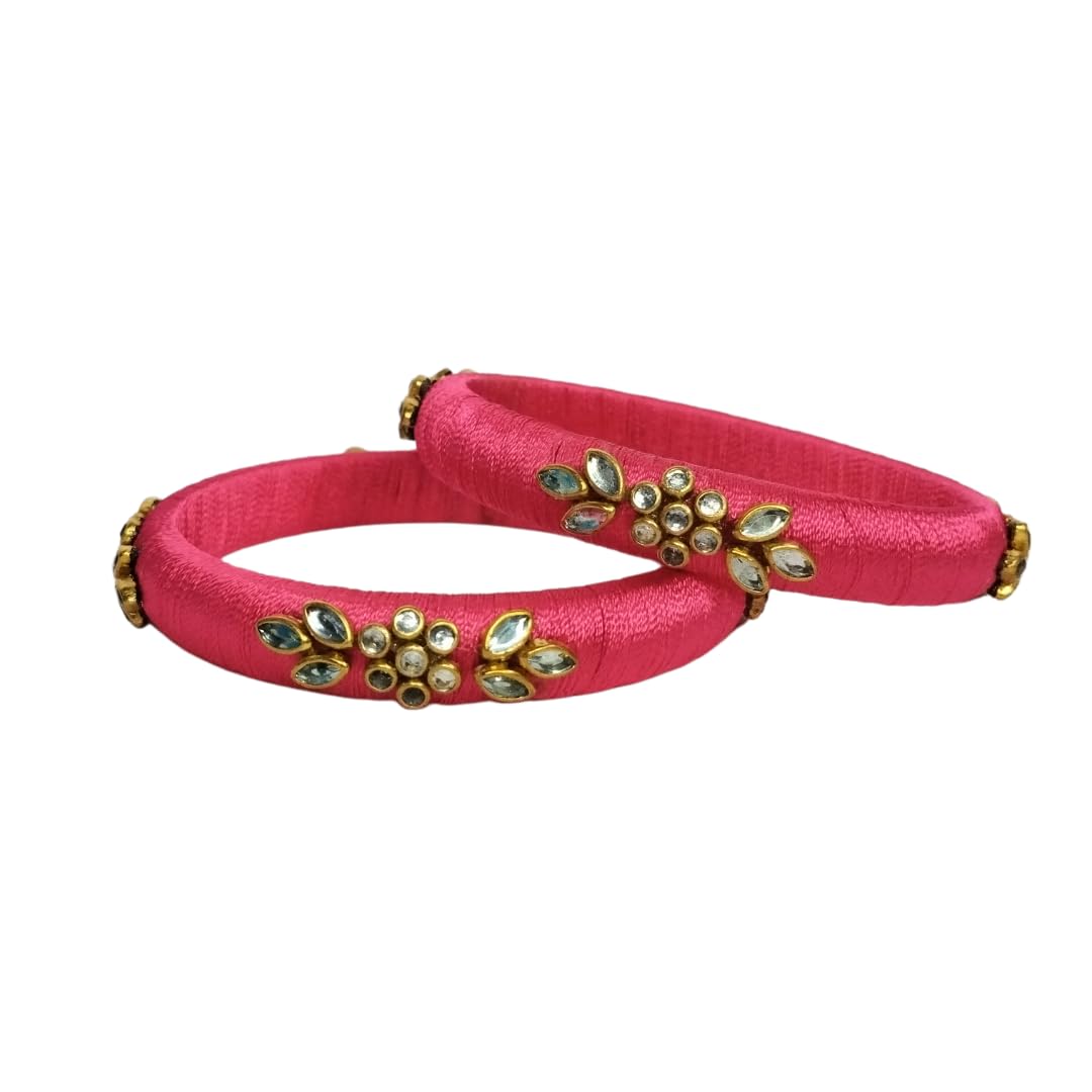 MAIKA Pink Bangles | Office wear Bangles | 2 Pc Set (24) (B0CN91SND7) Amazon Price History, Amazon Price Tracker