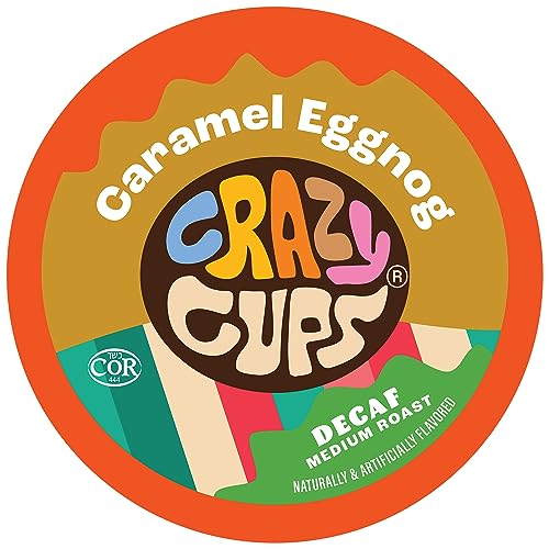 Crazy Cups Nog de huevo de caramelo descafeinado 22 unidades