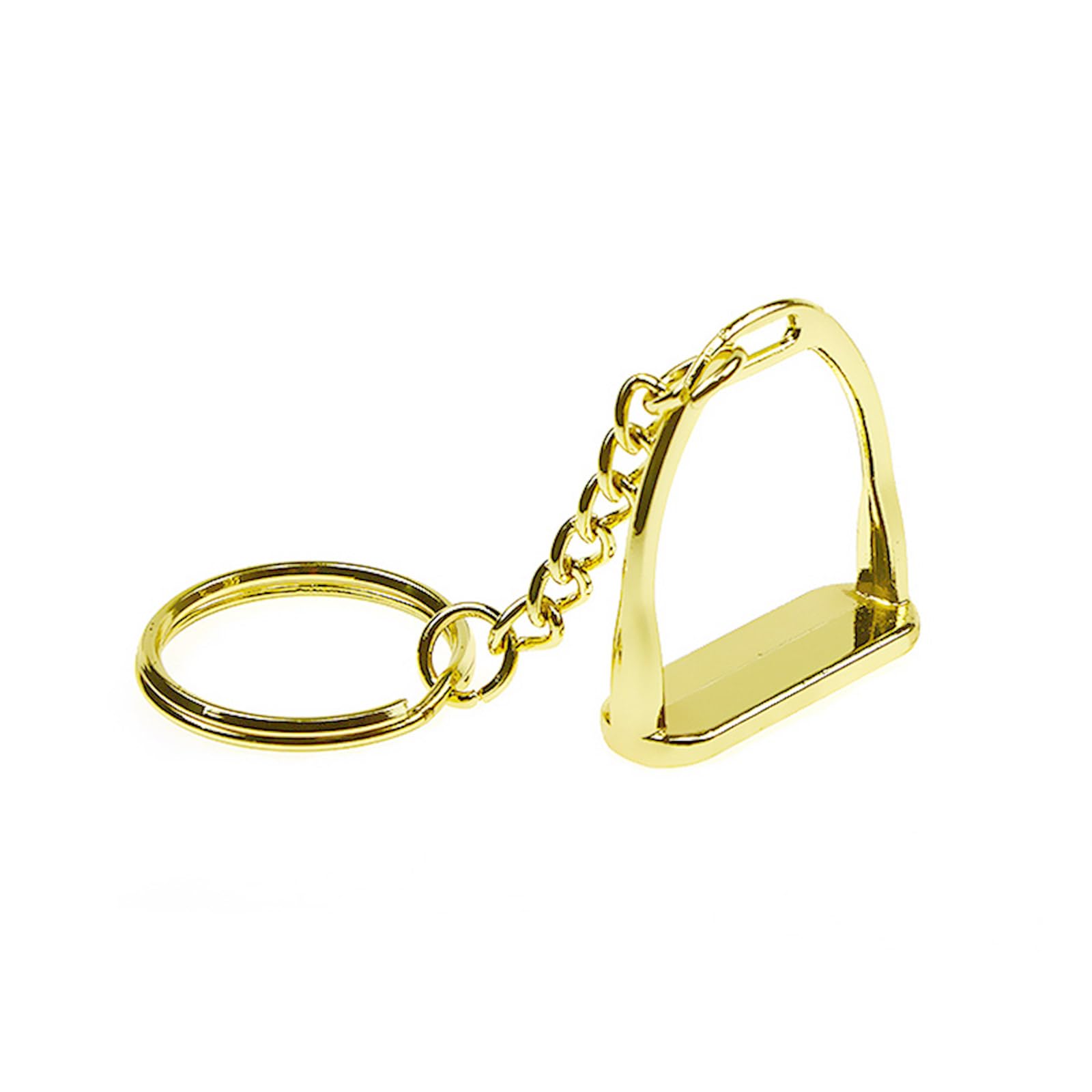Purplelily Unisex Gold Horse Bit Keychain Stirrups Charm Snaffle Ornament Robust Alloy Rings Present For Equine Fans Snaffle