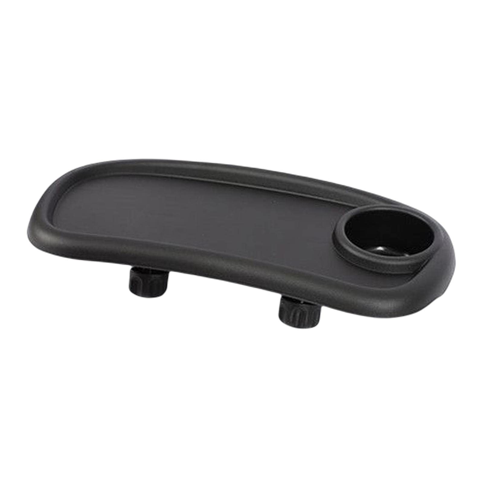Lot de 2 plateaux amovibles pour poussette, table à manger, voyage, noir, 36 x 12 cm