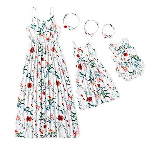 IFFEI Mommy and Me Matching Dress Spaghetti Strap Summer Casual Sundress Beach...