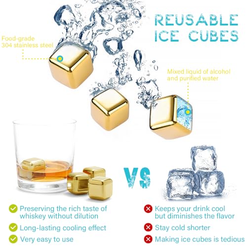 Cubos de Hielo Reutilizables de Acero Inoxidable, Pack 8 miniatura 6
