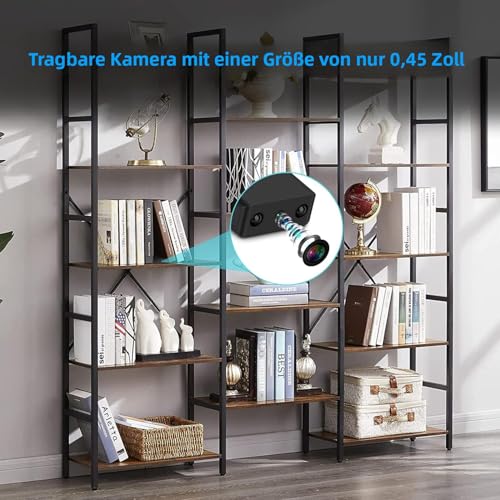 XNJ Mini Kamera, 4K HD Überwachungskamera Innen, 2,4/5 GHz WLAN innenkamera mit akku, Bewegungserkennung, Remote Viewing für Sicherheit mit APP