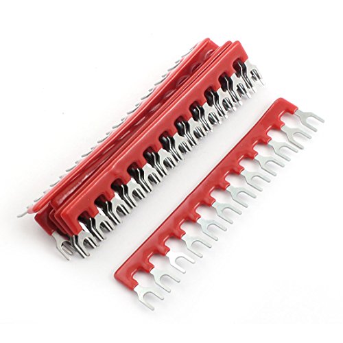 Terminal Strip Jumper tipo horquilla 12 posiciones rojo x10 miniatura 1