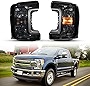 Nixon Offroad Headlights for Ford F-250 F-350 F-450 Super Duty 2017 2018 2019 Head Lights Assembly LED Projector DRL Replacement Turn Signal High Low Beam 1 Pair (Matte Black Housing / Smoke Lens)