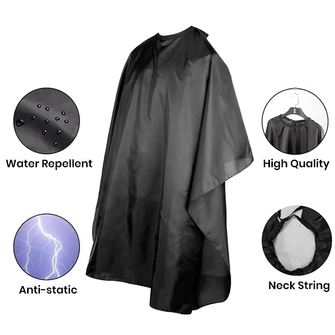 MAKSTILE Professional Hair Cutting Cape for Salons & Home Use | Waterproof & Adjustable Barber Cape | Durable Hairdresser Cape for Styling, Cutting & Coloring | Size: 42x56 Inches | Pack of 1 - Image 2 thumbnail
