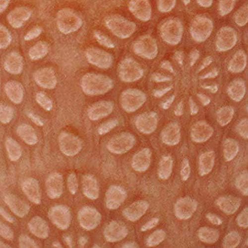 Amazon Brand – Stone & Beam Large Floral-Embossed Planter, 7.5"H, Arabesque Coral Pink
