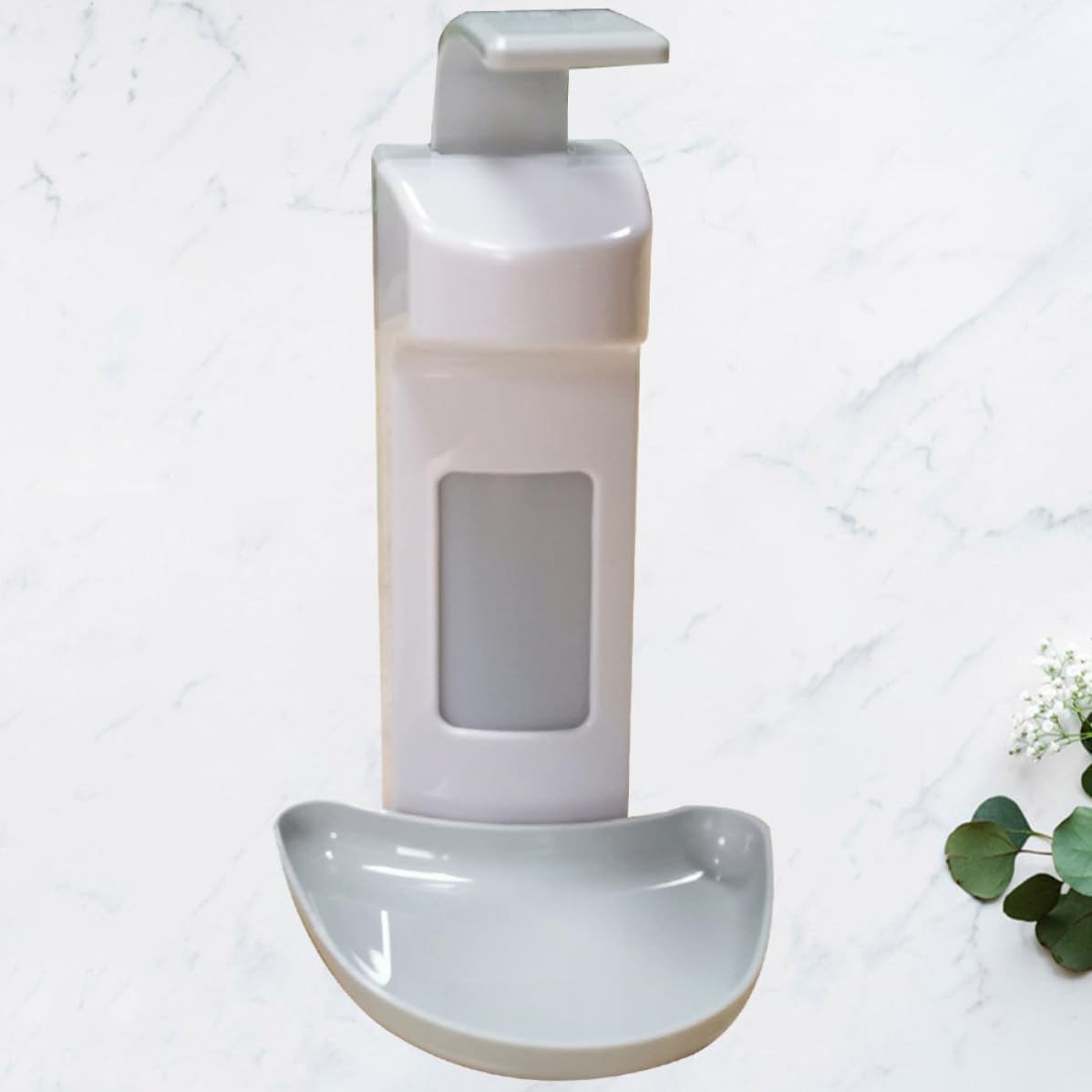 Dispensador de Jabón de Pared Colgante de 500 ml, Manual con Codo, para Hoteles, Hospitales y Baño