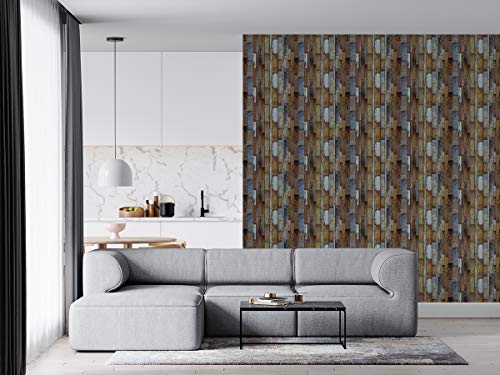 Image of DWELLSINDIA Vintage Wood Self Adhesive Wallpaper Waterproof, Scratch Resistant, Laminated 41x244 CM