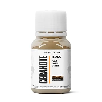 CERAKOTE Oven Cure H-Series Flat Dark Earth [ 4oz ] H-265T -Our Ceramic Technology Combines Performance with Color on All- Metals, Polymers + More - Part B Included