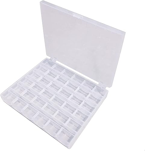Miniatura 7 de Fbshicung Estuche de bobina, caja vacía de 36 ranuras, organizador de plástico para máquina de coser (paquete de 2)