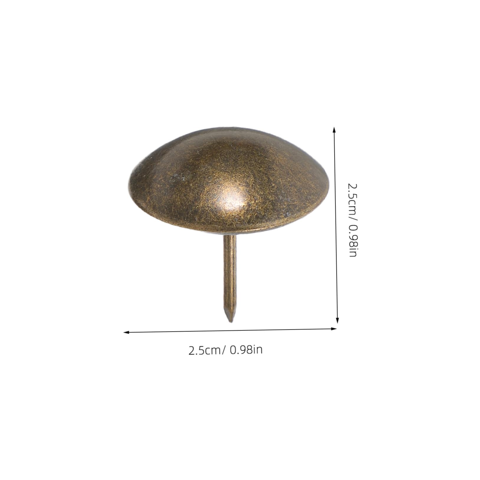 Uonlytech 30pcs Upholstery Tacks Long Strong Iron Tacks Vintage Decorative Push Pins Sofa Pushpins Furniture Decorative Iron Studs for Home