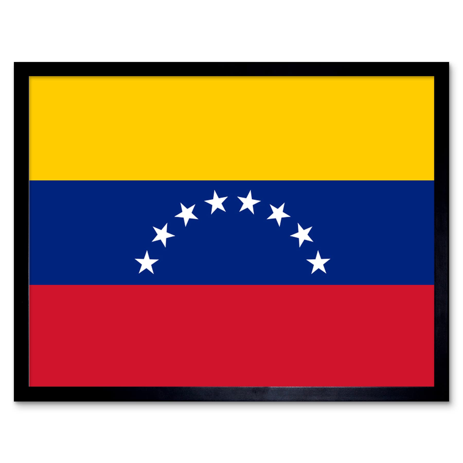 Artery8 Venezuela (Bolivarian Republic of) National Flag Patriotic Vexillology World Flags Country Region Poster Art Print Framed Poster Wall Decor 12x16 inch