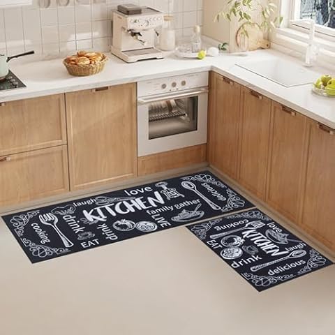 LHHMZ Non-Slip Kitchen Rug Set Cover