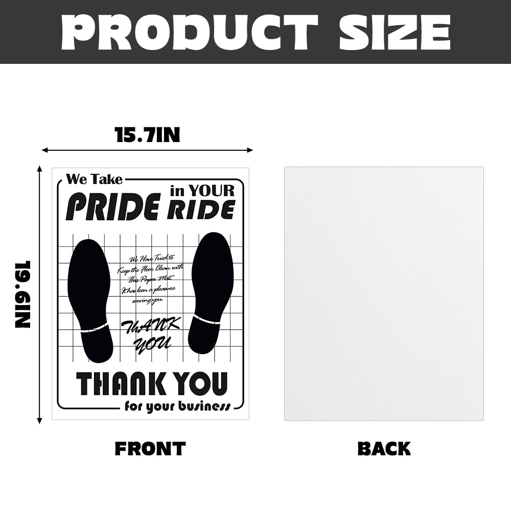 100Pcs Paper Floor Mats for Car Disposable Vehicle Floor Mats Detailing Automotive Mat Covers Protector — view 2