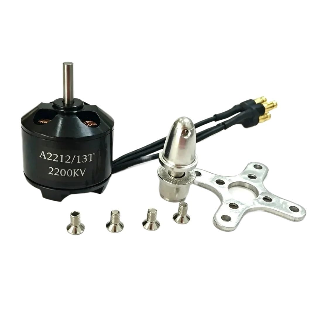 1 Uds A2212 2450KV 2200KV 1400KV 1000KV Traje De Motor Sin Escobillas For 30A/40A BLheli ESC For Avión De Ala Fija RC(A2212 13T 2200KV)