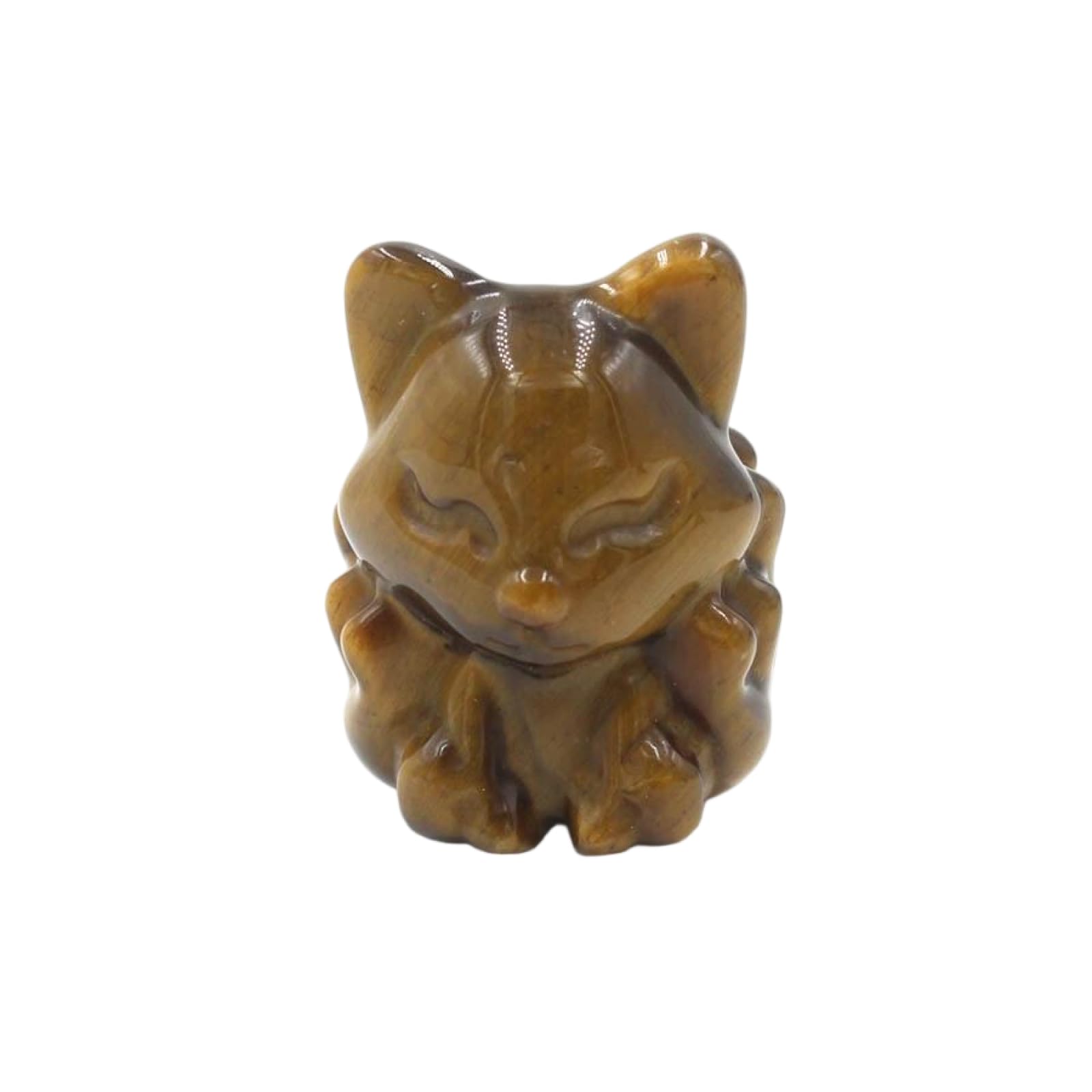 Zicnjodye 1pc Natural Stone Fox Shape Ornament