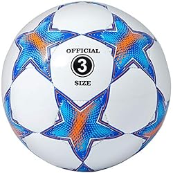 Runleaps Balón de fútbol tamaño 3 para niños, juguetes de pelota con patrón de estrellas, pelotas de fútbol de tamaño oficial para entrenar, jugar, niños, niñas, niños pequeños de 3 a 8 años (azul) 4 Runleaps Pelota de fútbol tamaño 3 para niños, pelota de juguete con patrón de estrellas, tamaño oficial para entrenar, jugar, niños, niñas, niños de 3 a 8 años (azul)