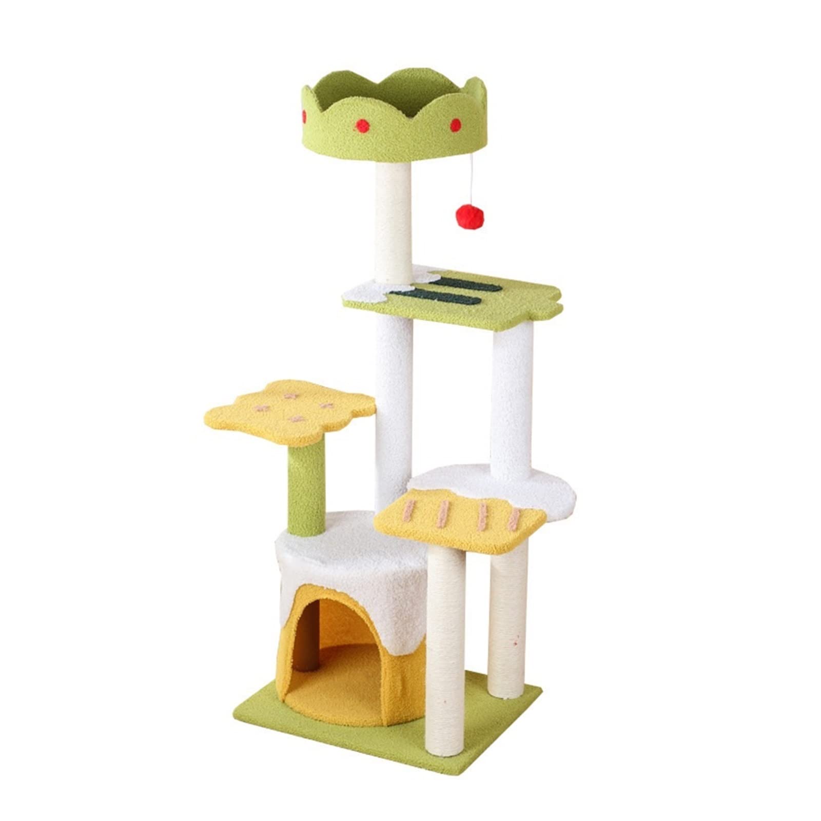 Arbre à chat design pour salon avec plateforme de saut et nid douillet