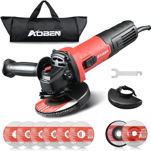 AOBEN 900W Angle Grinder 4-1/2 inch | 7.5Amp, 11000 RPM Cord...
