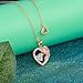 IEFIRCH Initial Necklace for Girls - Cubic Zirconia Heart Pendant Unicorn Necklace Jewelry E Initial Heart Necklaces Birthday Gifts