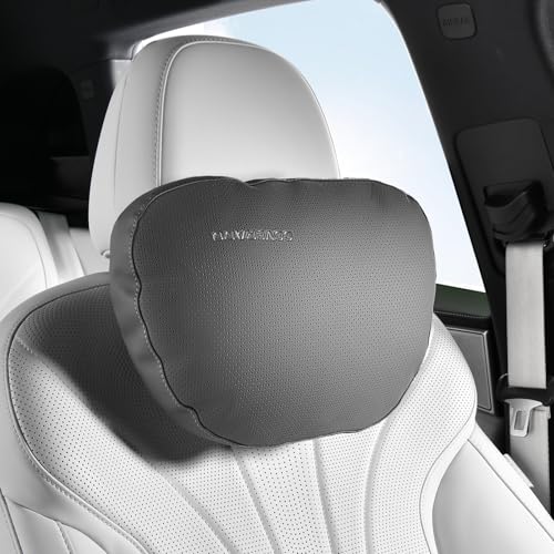 Image of Coverado Car Headrest Pillow Soft Memory Foam Car Neck Support Pillow with Adjustable Strap, Relax Head Muscles Relieve Driving Fatigue, Breathable & Removable Cover