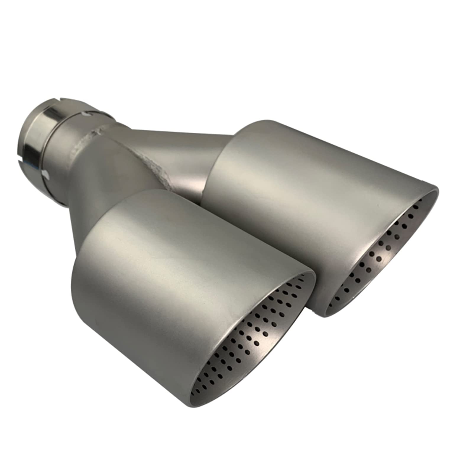 ingresso 2,5" uscita 3,5" Terminali di scarico in acciaio inox e gelo da 63 mm, con fori Auto End Silenziatore