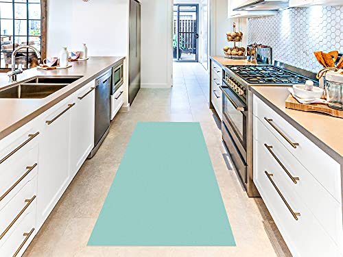Oedim Alfombra Color Liso Azul Turquesa Habitaciones, Moqueta PVC, Suelo vinílico, Decoración del Hogar, Suelo de...
