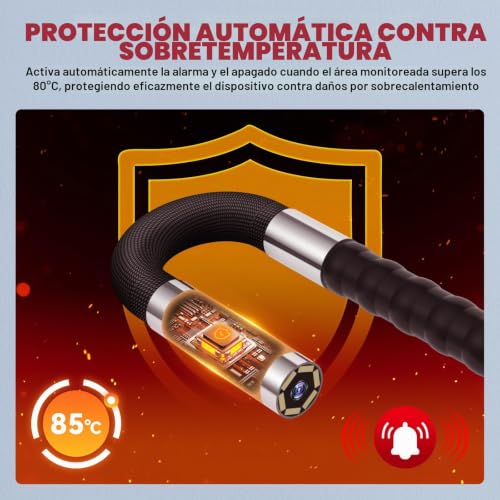 Cámara endoscópica para tuberías impermeable IP67 con borescopio articulado 360 6
