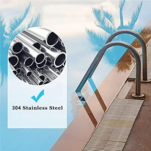 Baranda para piscina de acero inoxidable 2 peldaños miniatura 2