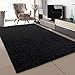 Produktbild SANAT Teppich Wohnzimmer - Schwarz Hochflor Langflor Teppiche Modern, Größe: 80x150 cm