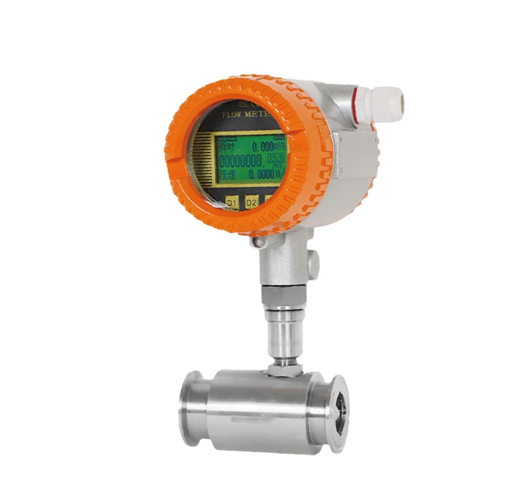 Caudalímetro electromagnético de turbina for agua líquida, diésel, gasolina y alcohol. Caudalímetro de abrazadera con pantalla LCD. Garantizar la estabilidad(DN20)