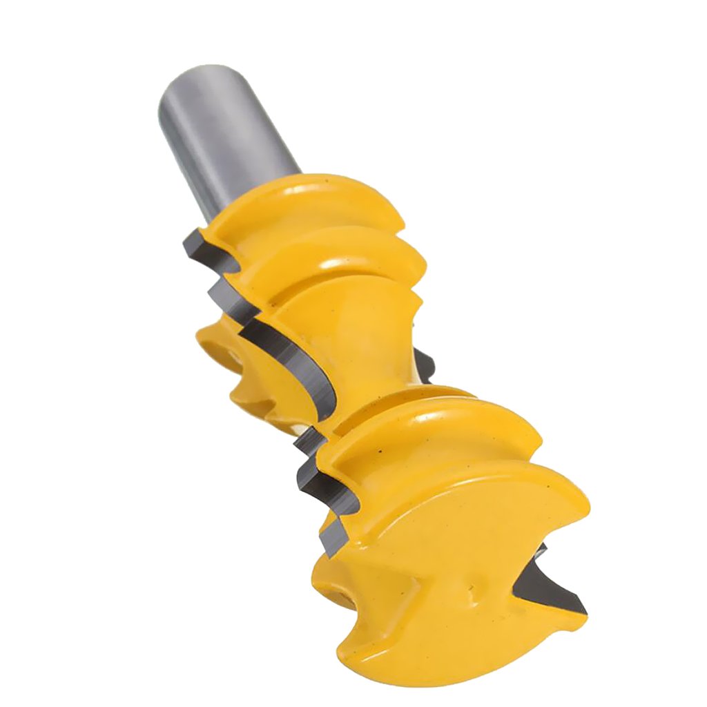Magideal 1/2'' Shank Rail and Stile Router Bits Carpentry Chisel Cutter -Yellow