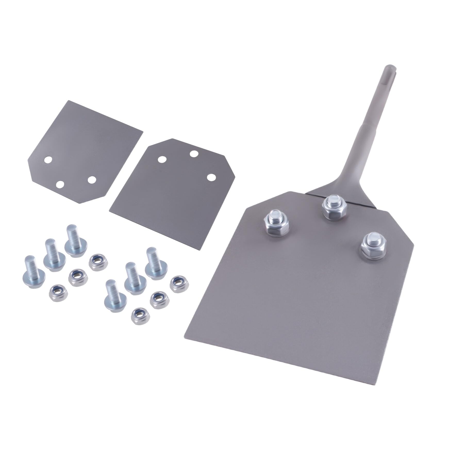 SDS Plus Ciseau à mastic, carrelage 250 x 100 mm, grattoir à peinture avec 2 lames de rechange et vis pour enlever la colle de sol, couleur linoléum