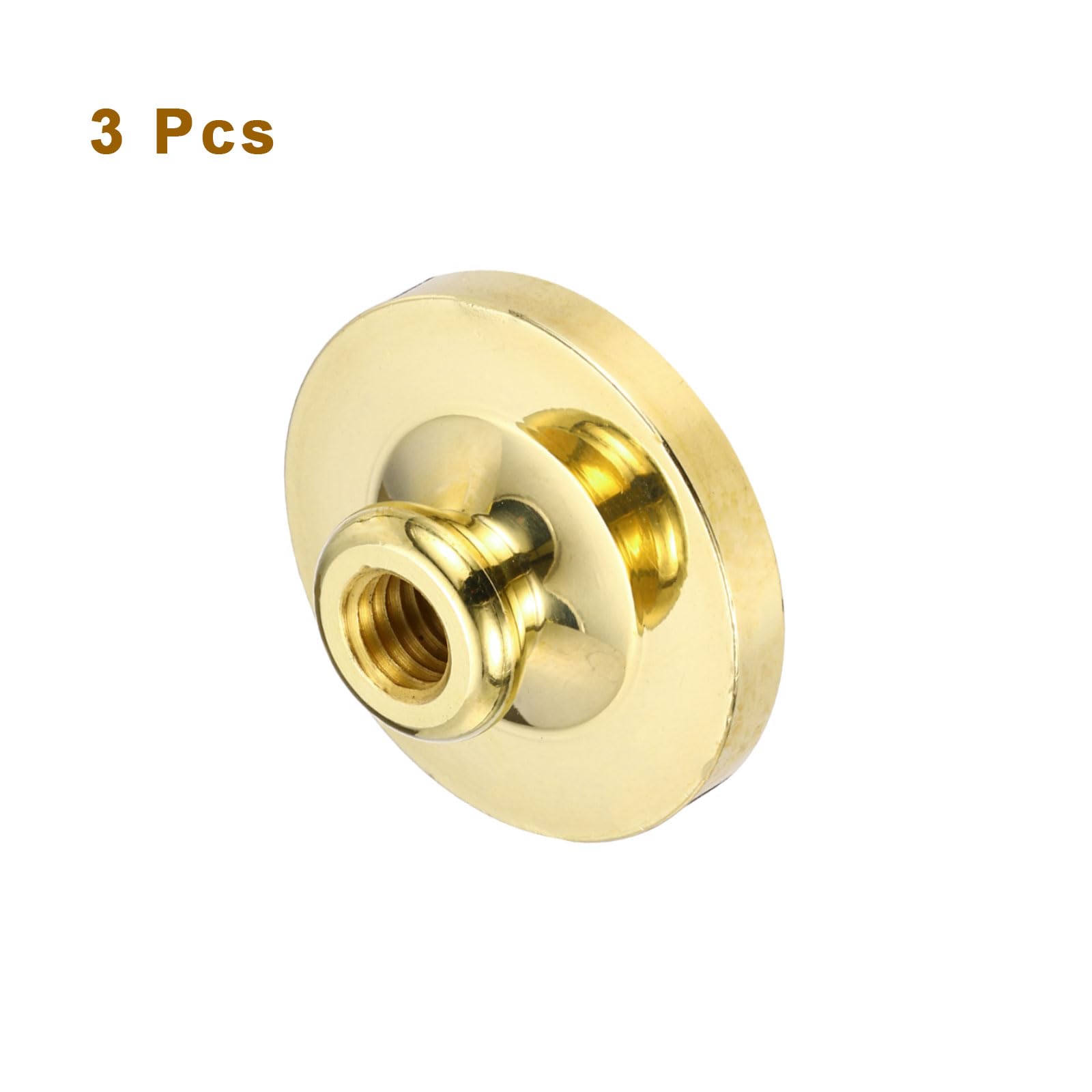 PATIKIL 35mm Blank Wax Seal Stamp, 3 Pack Round Sealing Wax Stamp Vintage Retro Brass Head for Envelope Invitation Cards - Image 3