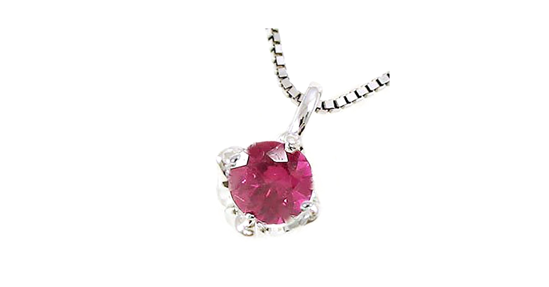 天然ルビー　ダイヤペンダントネックレス　プラチナ プラチナ ルビー ダイヤモンド ネックレス （R0.25ct D0.12ct
