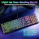 Redragon Mechanical Gaming Keyboard Wired, 11 Programmable Backlit Modes, Hot-Swappable Red Switch, Anti-Ghosting, Double-Shot PBT Keycaps, Light Up Keyboard for PC Mac - Image 2