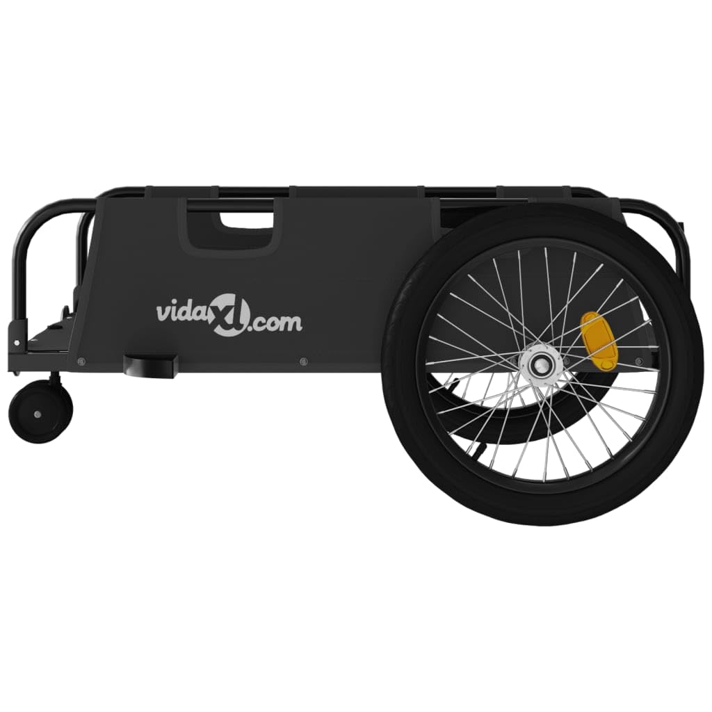 Genérico Remolque para Bicicletas Hierro y Tela Oxford Negro,Deportes,Actividades al Aire Libre,Ciclismo,Accesorios para Bicicletas,Remolques para Bicicletas,94199