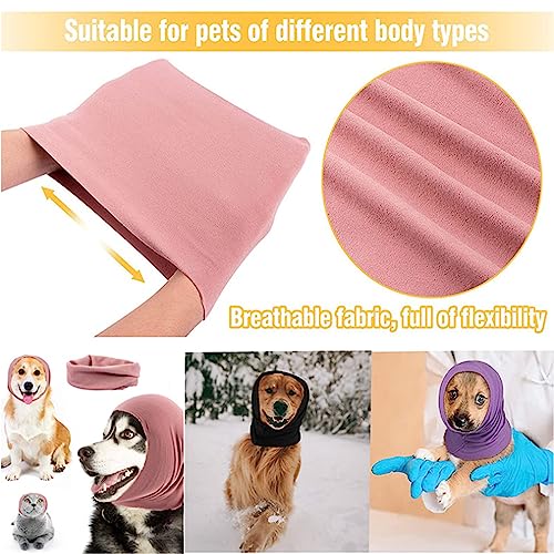 Treonca Quiet Ears For Dogs 3Pack Dog Snoods Ear Covers For Noise (Black+Pink+Purple) (Small) #TOP1
