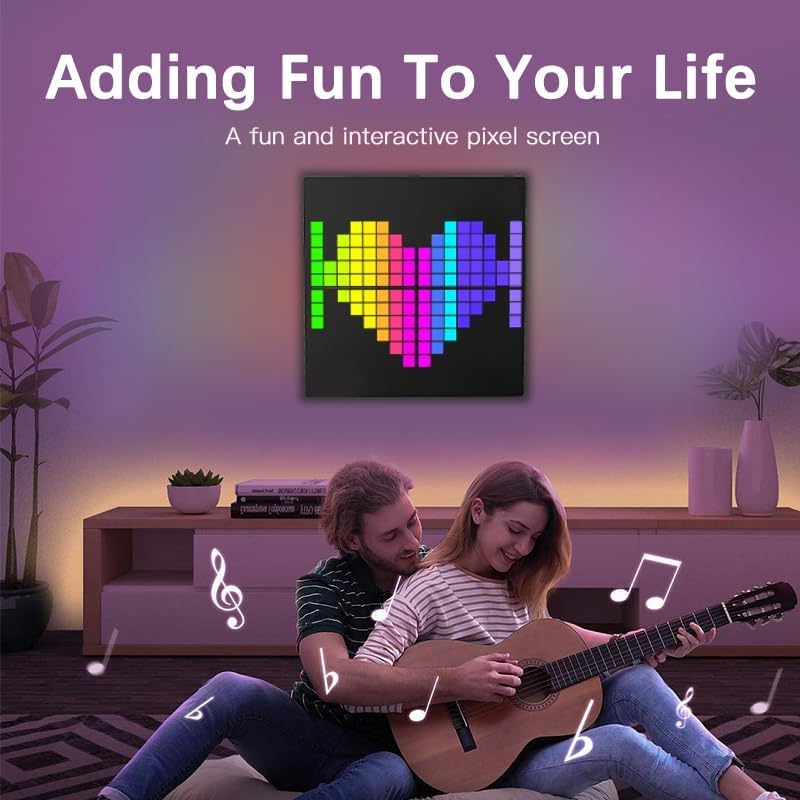 LED Pixel Display, Digital Photo Frame Bluetooth APP Control Display 32