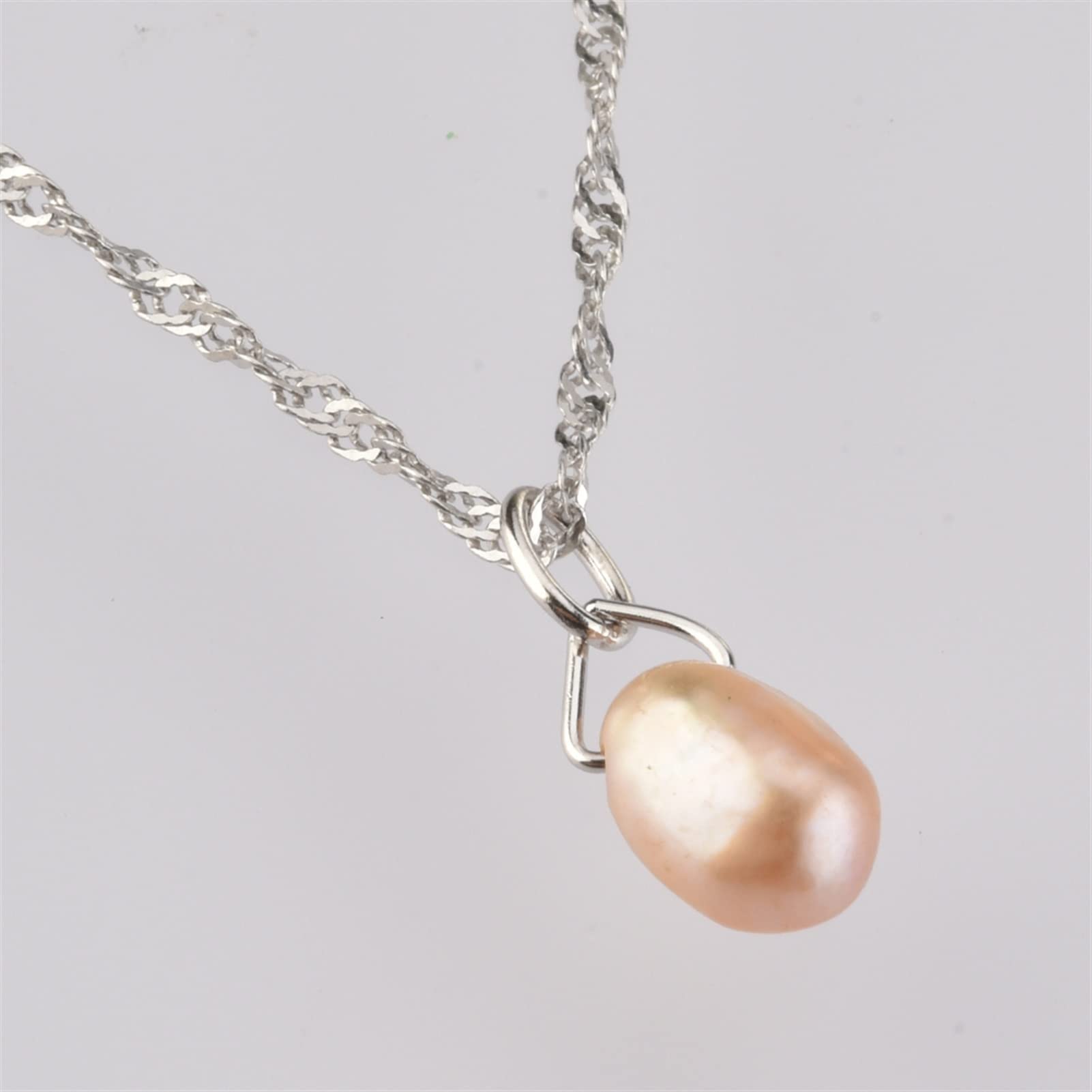 Collane 925 Sterling Argento Perla Irregolare Pendente a Ciondolo Lungo Catena di Lusso Signore Gioielli a Sospensione for Feste di Nozze Collana da Donna (Gem Color : Gold)
