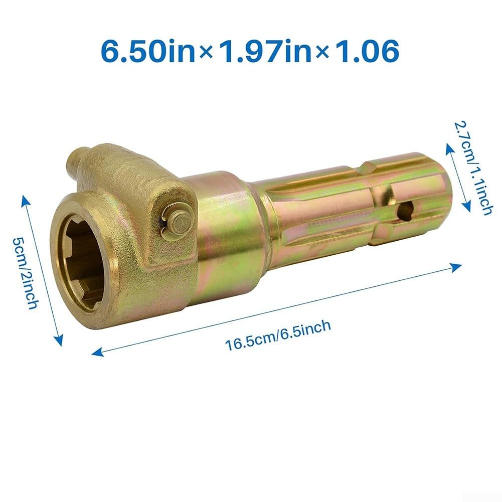 PTO Extender Female 1-3/20.3 cm 6 Adapter für Traktoren bis 70, Heavy Duty Stahl Schaftverlängerung mit 6 Zähnen, OEM Standard Ersatzteil