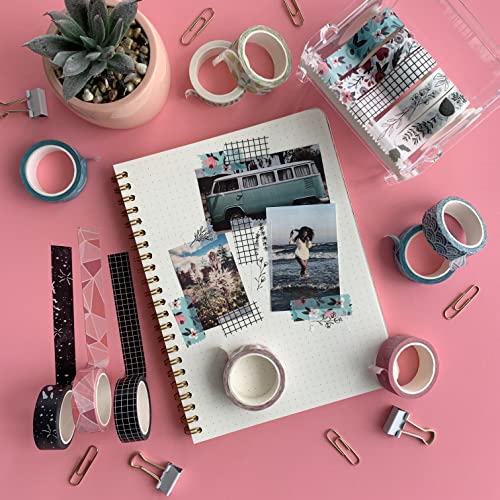 Scrapbooking y diarios creativos con este set de 16 rollos de cinta 6