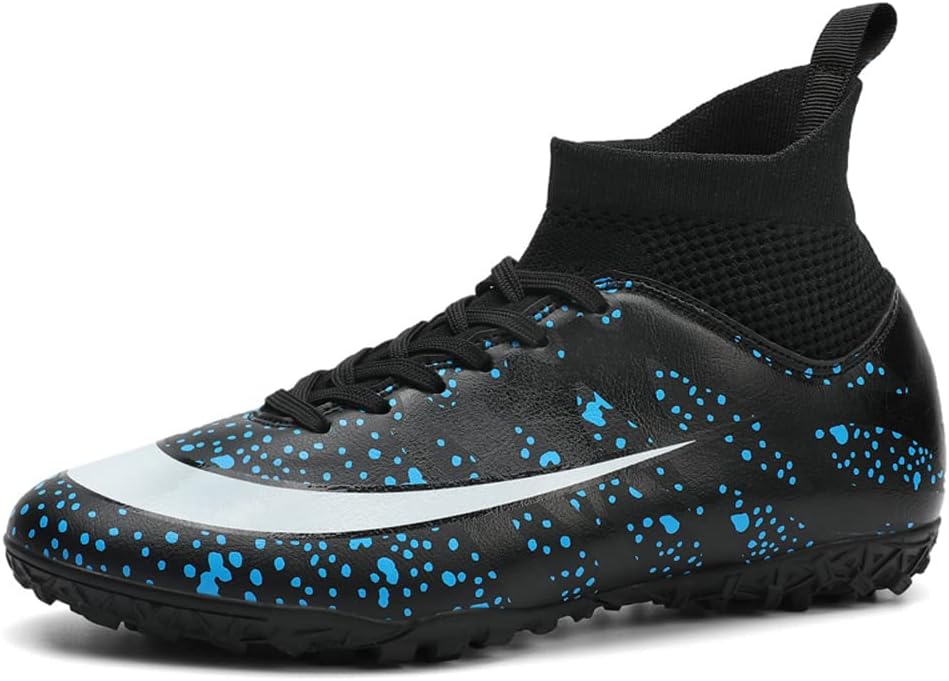 Scarpe Da Calcio Uomo High Top Con Tacchetti - Pelle Sintetica, Traspiranti, Per Erba Sintetica - Foto 7