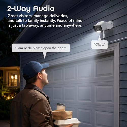 Image of Geeni Hawk 3 4MP Smart Outdoor Security Camera - 2K Ultra HD WiFi Surveillance Camera with Color Night Vision, 30m Long Range, 2-Way Audio, Motion Detection & IP65 Weatherproof