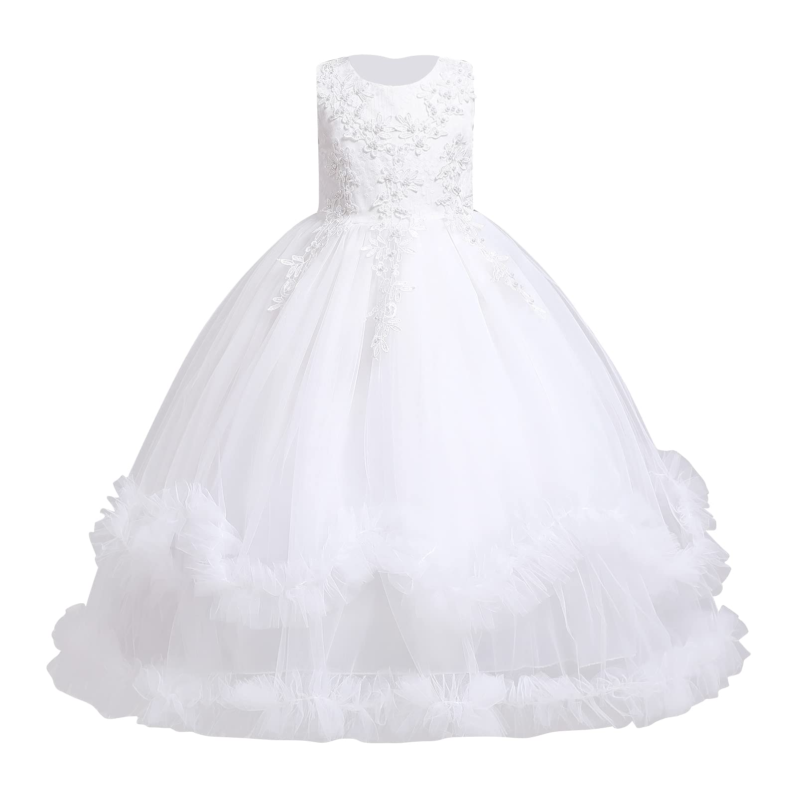 Vestido largo de flores para niñas, dama de honor, boda, concurso, fiesta, princesa, comunión, floral, bohemio, vintage, vestido de baile