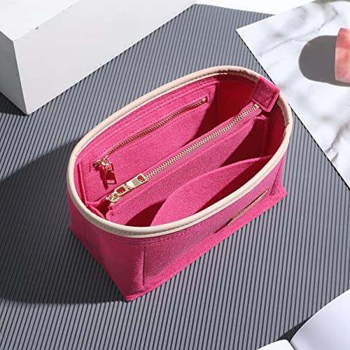 Image of Doxo Purse Organizer Insert, Bag Organizer for Tote & Purse, Bag in Bag, Perfect for Speedy 20 and More(Rose-S)