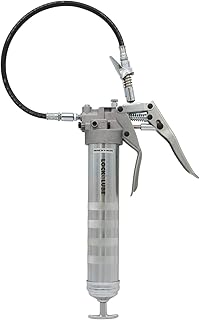 LockNLube Professional Dual-Mode Pistol Grip Grease Gun. Includes LockNLube® Grease Coupler, high-quality 20" hose and in-line hose swivel.